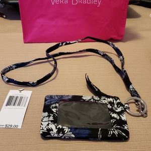 Vera Bradley Zip ID & Lanyard Frosted Floral